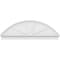 Ekena Millwork Segment Arch 4 Spoke Architectural Grade PVC Combination Pediment, 78"W x 26-3/8"H x 2-3/4"P PEDPC078X265SEG04 - alternate 6